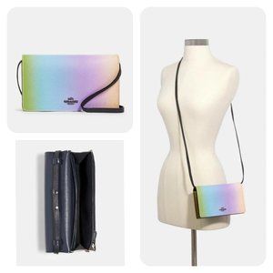 Hayden Foldover Crossbody Ombre Clutch